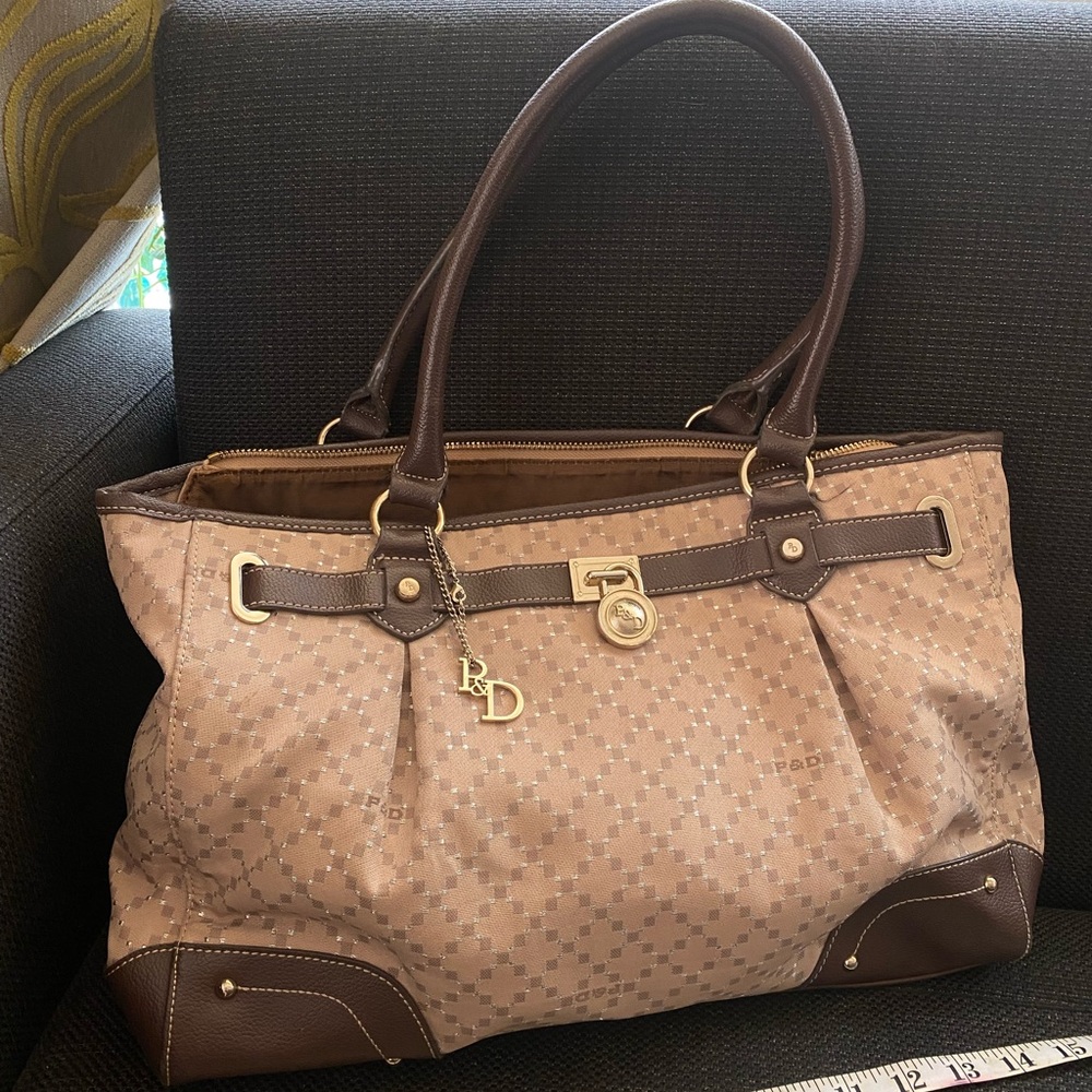 Stylish Beige and Brown Shoulder Bag